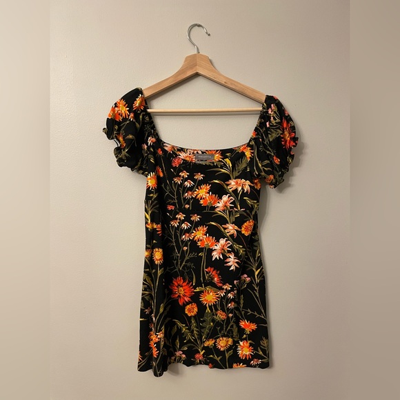 Urban Outfitters Dresses & Skirts - Black dress with floral pattern, Urban Outfitters, great condition, size M